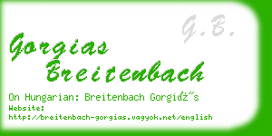 gorgias breitenbach business card